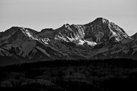 Capitol Peak Sunset B&W, Maroon Bells-Snowmass Wilderness, CO