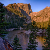 Hallett Peak from Emerald Lake, Rocky Mountain National Park, CO