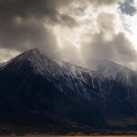 Quail Mountain from Twin Lakes after an early October snow.