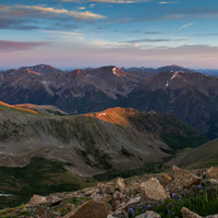 Sunrise View from Mount Belford, Collegiate Peaks Wilderness, CO